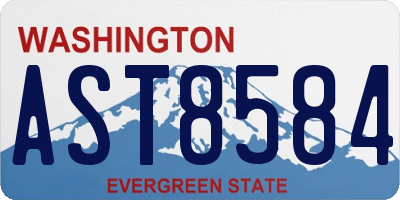 WA license plate AST8584