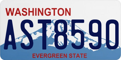 WA license plate AST8590
