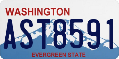WA license plate AST8591