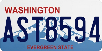 WA license plate AST8594
