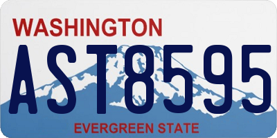 WA license plate AST8595