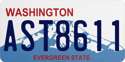 WA license plate AST8611