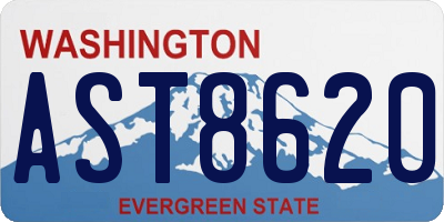 WA license plate AST8620