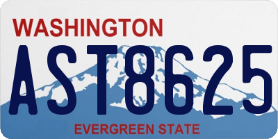 WA license plate AST8625