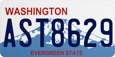 WA license plate AST8629