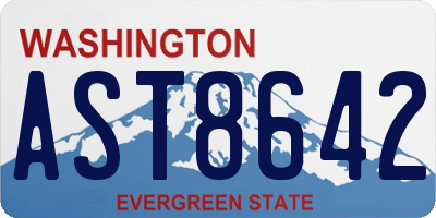 WA license plate AST8642