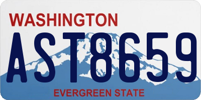 WA license plate AST8659