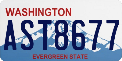 WA license plate AST8677