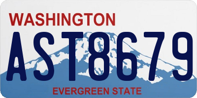 WA license plate AST8679