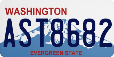 WA license plate AST8682