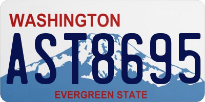 WA license plate AST8695