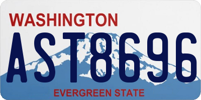WA license plate AST8696