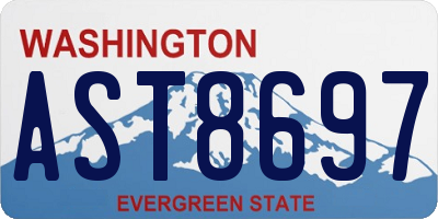 WA license plate AST8697