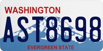 WA license plate AST8698