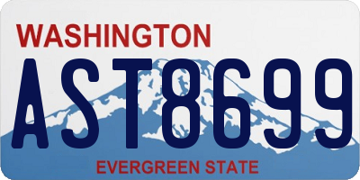 WA license plate AST8699