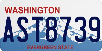 WA license plate AST8739