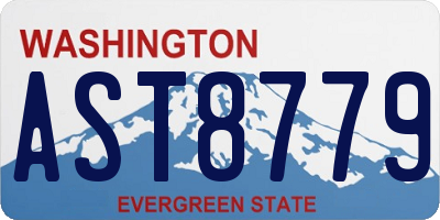 WA license plate AST8779