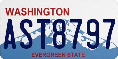 WA license plate AST8797