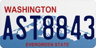 WA license plate AST8843
