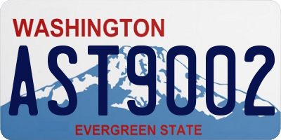 WA license plate AST9002