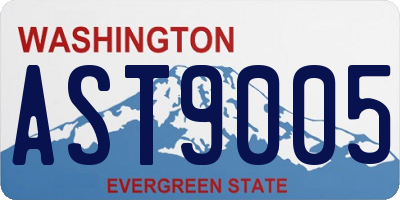 WA license plate AST9005