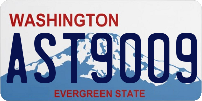WA license plate AST9009