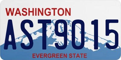 WA license plate AST9015