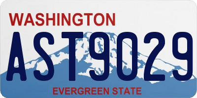 WA license plate AST9029