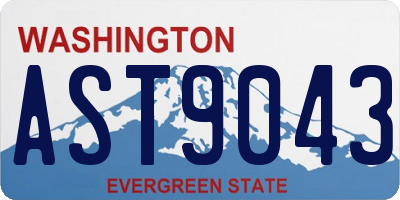 WA license plate AST9043