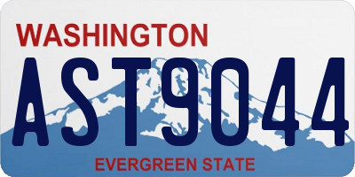 WA license plate AST9044