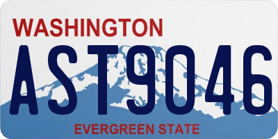 WA license plate AST9046