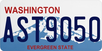 WA license plate AST9050