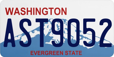 WA license plate AST9052
