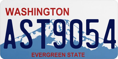 WA license plate AST9054