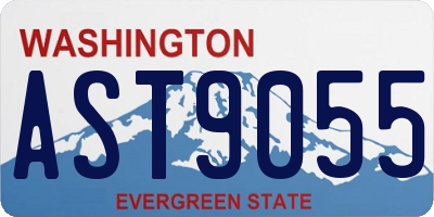 WA license plate AST9055