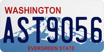 WA license plate AST9056