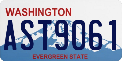 WA license plate AST9061