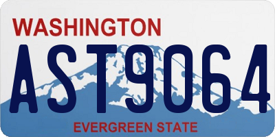 WA license plate AST9064