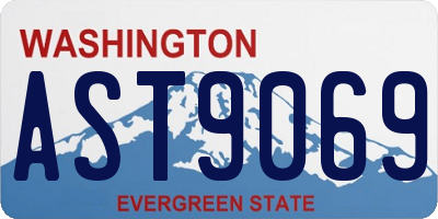 WA license plate AST9069