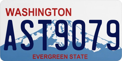 WA license plate AST9079