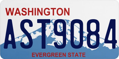 WA license plate AST9084
