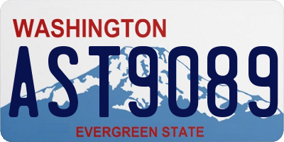 WA license plate AST9089