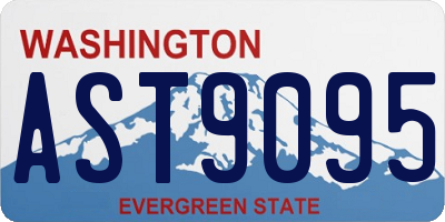 WA license plate AST9095