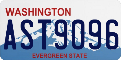 WA license plate AST9096