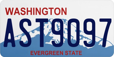 WA license plate AST9097