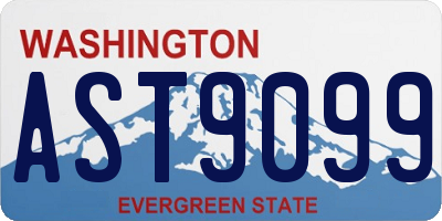 WA license plate AST9099