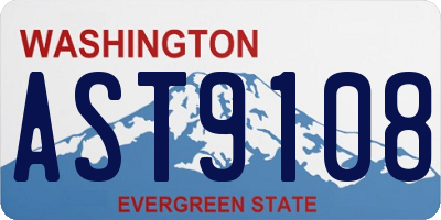 WA license plate AST9108