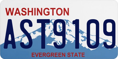 WA license plate AST9109