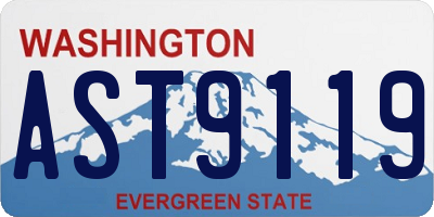 WA license plate AST9119