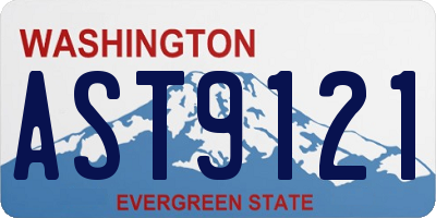 WA license plate AST9121
